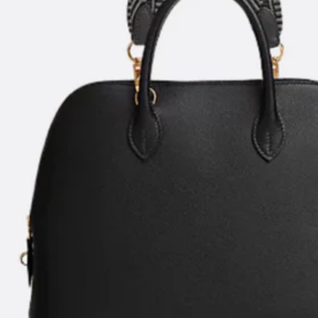 Schultertasche mit Lederriemen